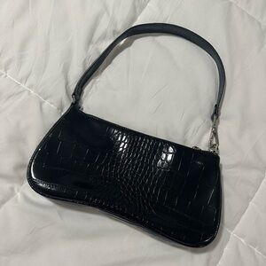 JW PEI EVA SHOULDER HANDBAG - BLACK CROC